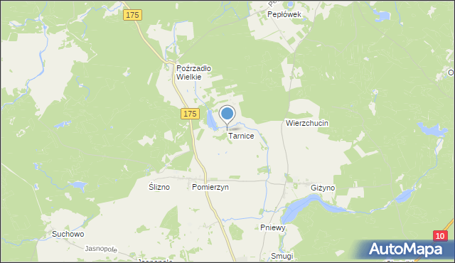 mapa Tarnice, Tarnice na mapie Targeo